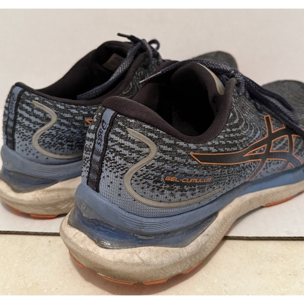 ASICS Gel Cumulus 24 Black Shocking Orange 1011B366 Sneaker Shoes US Size 10.5 - Picture 5 of 7